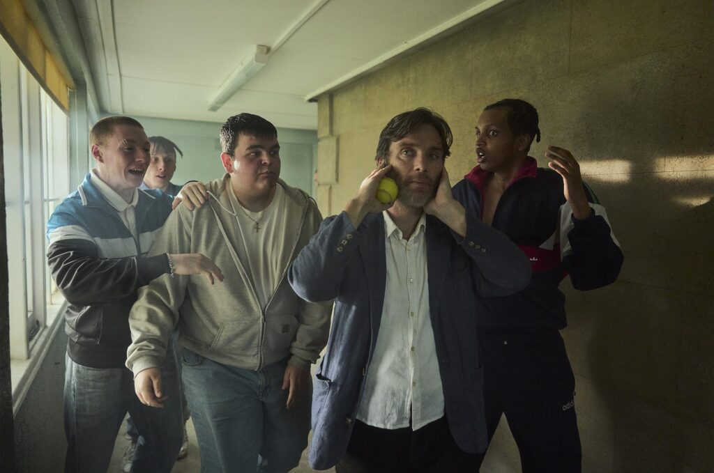 Steve 2025 film, Steve movie review, Cillian Murphy Steve, Tim Mielants film, Jay Lycurgo Shy, Tracey Ullman Amanda, Little Simz Shola, Steve movie plot, Steve film cast, British comedy drama, reform school film, Cillian Murphy 2025, Steve film analysis, social drama movie, UK drama 2025, handheld cinematography, youth rehabilitation film, emotional drama 2025, gritty school drama, film with documentary style, British indie film, drone montage film, Tim Mielants Cillian Murphy duo, system failure theme, chaotic school day film, psychological drama, symbol of stones film, movie about troubled teens, UK cinema 2025, Steve movie themes.